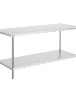 VEVOR Stainless Steel Adjustable Work Prep Table