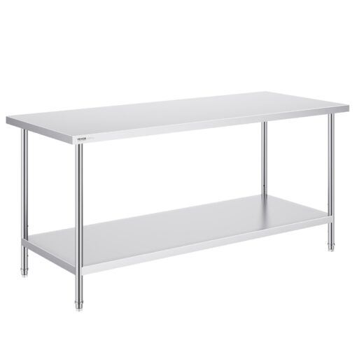 VEVOR Stainless Steel Adjustable Work Prep Table