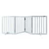 VEVOR Freestanding Foldable Pet Gate 61x204 cm 24x803 inch Solid Wood Frame