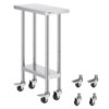 Коммерческий Разделочный стол VEVOR из нержавеющей стали с Регулируемыми Полками и роликами