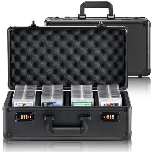 VEVOR High Capacity Graded Card Storage Box with 4 Slots for 120 PSA Cards