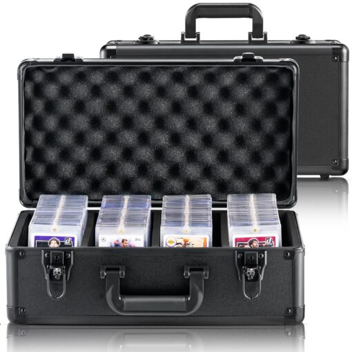 VEVOR High Capacity Graded Card Storage Box with Key Lock Holds up to 108 PSA Cards