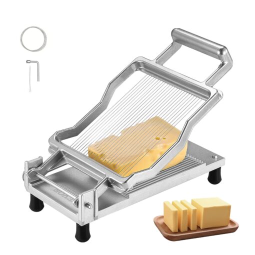 VEVOR Ultra Thin Cheese and Bread Slicer with 05 cm 02 inch Wire Durable Aluminum Alloy and Stainless Steel