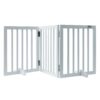 VEVOR Freestanding Foldable Dog Gate with Solid Wood Frame