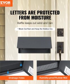Large Capacity 30.5 x 15.5 x 35.8 cm (12 x 6.1 x 14.1 inch) Mailbox