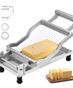 VEVOR Aluminum Alloy Cheese and Bread Slicer with Dual Wire Blades