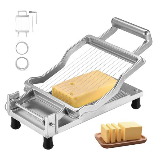 VEVOR Aluminum Alloy Cheese and Bread Slicer with Dual Wire Blades