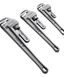 VEVOR 3-Piece Lightweight Aluminum Pipe Wrench Set with CRV Alloy Jaw