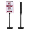 VEVOR 4 ft 122 m Portable Cast Iron and Steel Sign Post with Wheels   U Channel Sign Stand for Easy Mobility and Stability