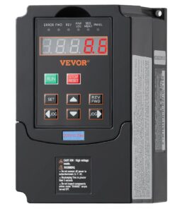 VEVOR Variable Frequency Drive 0.75 kW (1 HP) 3.5 Amps 220V Single or Three Phase Input to Three Phase Output 0-400Hz