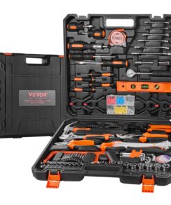 VEVOR 216 gabalu mājsaimniecības rokas instrumentu komplekts ar ergonomisku dizainu un pārnēsājamu futrālīti - ietver arī skrūvgriežus