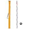 VEVOR 5m 164ft Telescopic Grade Measuring Rod with Bubble Level and Carry Bag   Dual Sided Metric Markings