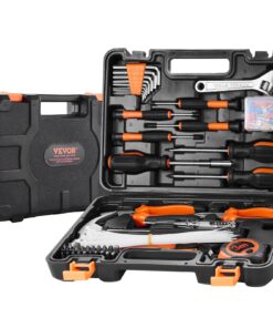 VEVOR 132-Piece Household Hand Tool Set with Portable Case - Metric & Imperial