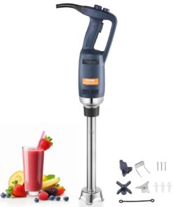 VEVOR 350W Commercial Immersion Blender with Variable Speed Control for Professional Kitchens - Stainless Steel Hand Mixer for Soups