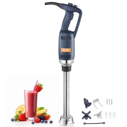 VEVOR 350W Commercial Immersion Blender with Variable Speed Control for Professional Kitchens Stainless Steel Hand Mixer for Soups