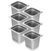 VEVOR 6 Pack 16 Size Stainless Steel Hotel Pans with Lids