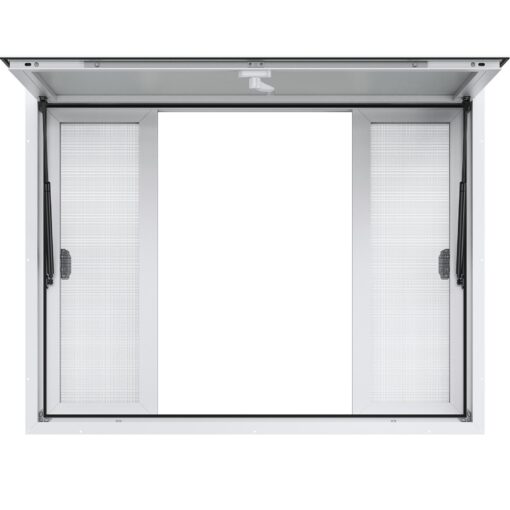 VEVOR 122cm x 91cm Concession Stand Serving Window with Mesh Screens and Locks for Food Trucks