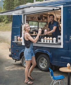 VEVOR 134.6cm x 83.8cm Concession Stand Serving Window with Awning for Food Trucks and Trailers