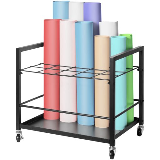 VEVOR Mobile Blueprint Storage Rack with 20 Slots