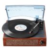 VEVOR Bluetooth Vinyl Record Player with 3 Speed Belt Driven Turntable