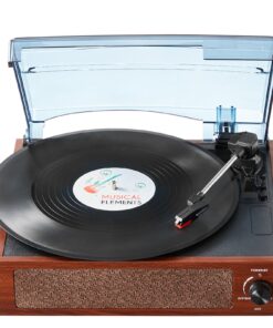VEVOR Bluetooth Vinyl Record Player with 3-Speed Belt Driven Turntable
