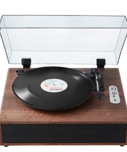 VEVOR Bluetooth 3-Speed Turntable Vinyl Record Player with 10W Speakers - Supports 7'' (18 cm)