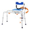 VEVOR Adjustable Sliding Tub Transfer Bench  360° Swivel Shower Chair for Elderly and Disabled