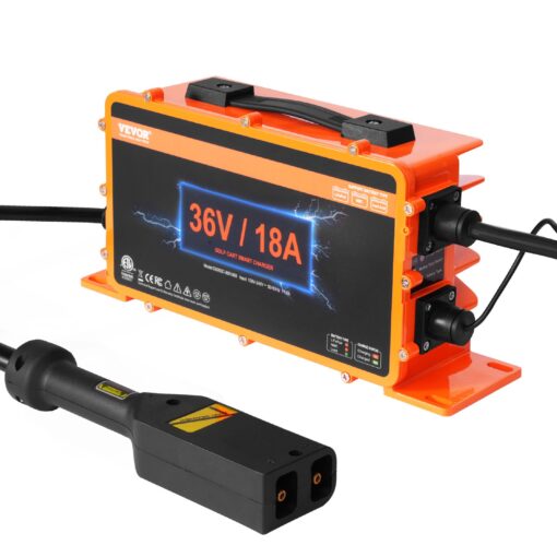 VEVOR 36V 18A Smart Golf Cart Battery Charger for EZGO Supports Lead Acid