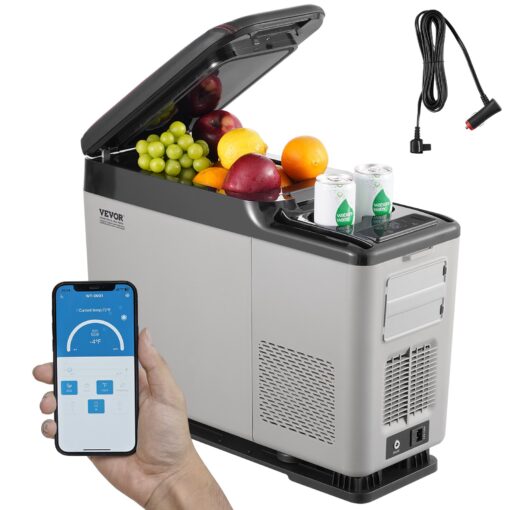 VEVOR 15L Portable Car Refrigerator Freezer with Compressor Rapid Cooling to 20°C 4°F