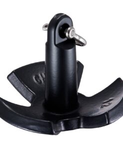 VEVOR 5.4 kg (12 lbs) River Anchor with Black Vinyl Coating and Shackle for Boats up to 3 m (10 ft)