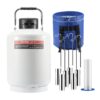 VEVOR 6L 159 Gallon Liquid Nitrogen Tank with 6 Canisters   Aluminum Alloy Cryogenic Container with Vacuum Insulation and Portable Carry Bag for Laboratories and Medical Use