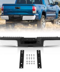 VEVOR Hromēta tērauda aizmugurējais pakāpiena bamperis ar pretslīdes pakāpienu 2008-2016 Ford F250/F350 Super Duty - Izturīgs elektroplēts pārklājums