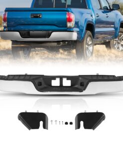 VEVOR Chrome Steel Rear Step Bumper with Step Pad for 2007-2013 Toyota Tundra