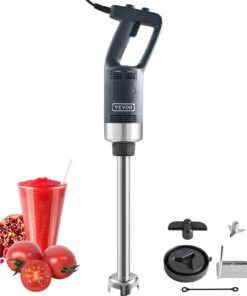 VEVOR 750W Commercial Immersion Blender - Heavy Duty Hand Mixer with Variable Speed (8000-20000 RPM) and Food-Grade Steel Blades