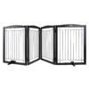 VEVOR 81x245 cm Freestanding Foldable Wooden Dog Gate with Anti Slip Support