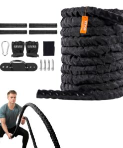 VEVOR 1.5 Inch (3.8 cm) x 12.2 Meter (40 Ft) Battle Rope with Accessories for Strength Training and Fitness