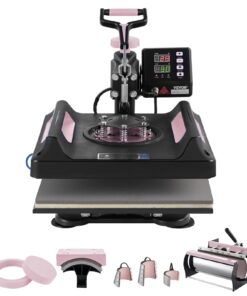 VEVOR 8-in-1 Multifunctional Heat Press Machine 38x38 cm (15x15 in) with 30oz Tumbler Press for T-Shirts