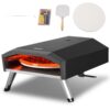 VEVOR 16 Inch 4064 cm Outdoor Portable Gas Pizza Oven with Rotating Stone   Foldable for Camping