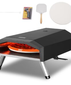 VEVOR 16 collu (40.64 cm) Āra Pārnēsājamā Gāzes Picas Krāsns ar Rotējošu Akmeni - Salokāma Kempingiem