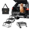 VEVOR 4 Step Folding Dog Stair for Cars
