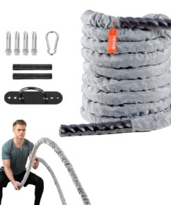 VEVOR 1.5 Inch (3.8 cm) x 30 Ft (9.1 m) Battle Rope for Strength Training and Fitness