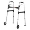 VEVOR Lightweight Foldable Aluminum Walker with Adjustable Height 775 955 cm  305 376 in and 5 Inch Wheels