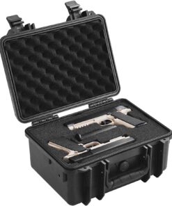 VEVOR Waterproof & Lockable Hard Pistol Case for 2 Handguns