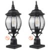 VEVOR Outdoor Lamp Post Light Fixture Set with Dusk to Dawn Sensor