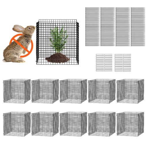 VEVOR 10 Pack Adjustable Metal Plant Protector Cage 30cm x 30cm 12 x 12 for Vegetables and Climbing Plants