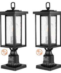 VEVOR 2-Pack Outdoor Dusk-to-Dawn Lamp Post Light Fixture with 45 cm (450 mm) Pole