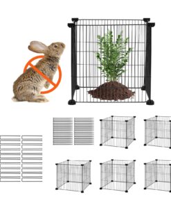 VEVOR 5 Pack Adjustable Metal Plant Protector Cage 39cm x 39cm (15.35'' x 15.35'') for Outdoor Gardens