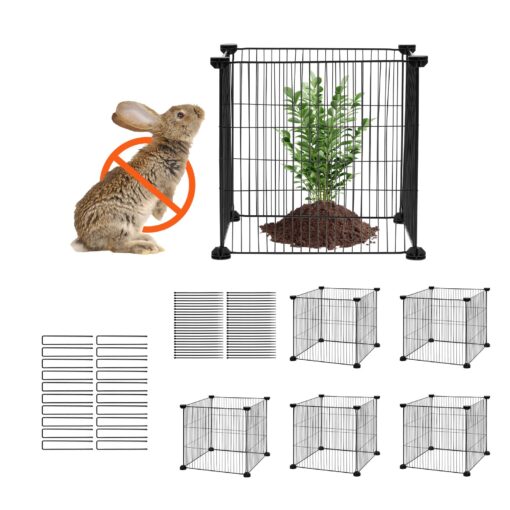 VEVOR 5 Pack Adjustable Metal Plant Protector Cage 39cm x 39cm 1535 x 1535 for Outdoor Gardens