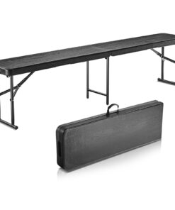 VEVOR 6FT (183 cm) Portable Plastic Folding Bench for Outdoor Picnic and Camping