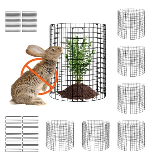 VEVOR 6 Pack Adjustable Metal Plant Protector Cage from Animals 32 cm 126 Diameter x 36 cm 14 Height